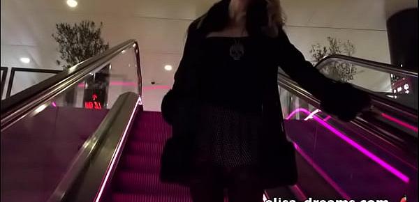  Flashing without panties and no bra in public places